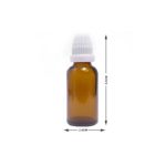 Amber Glass Bottle Dropper with White Conical Cap