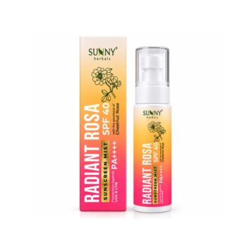 Sunny Herbals Radiant Rosa SPF 40 Sunscreen Mist with Chestnut Rose